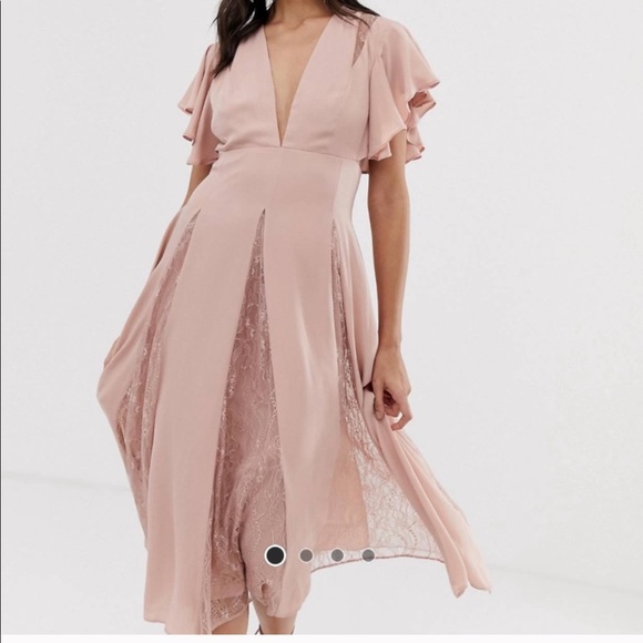 dusty pink dress asos